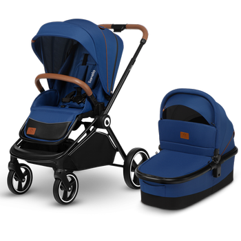 Lionelo MIKA - 2in1 pushchair with carrycot | Blue Navy